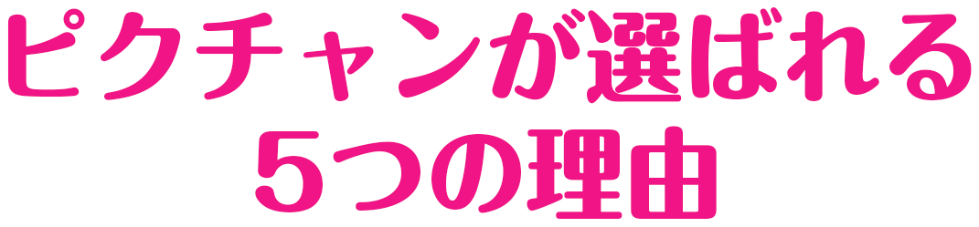 ピクチャンが選ばれる 5つの理由