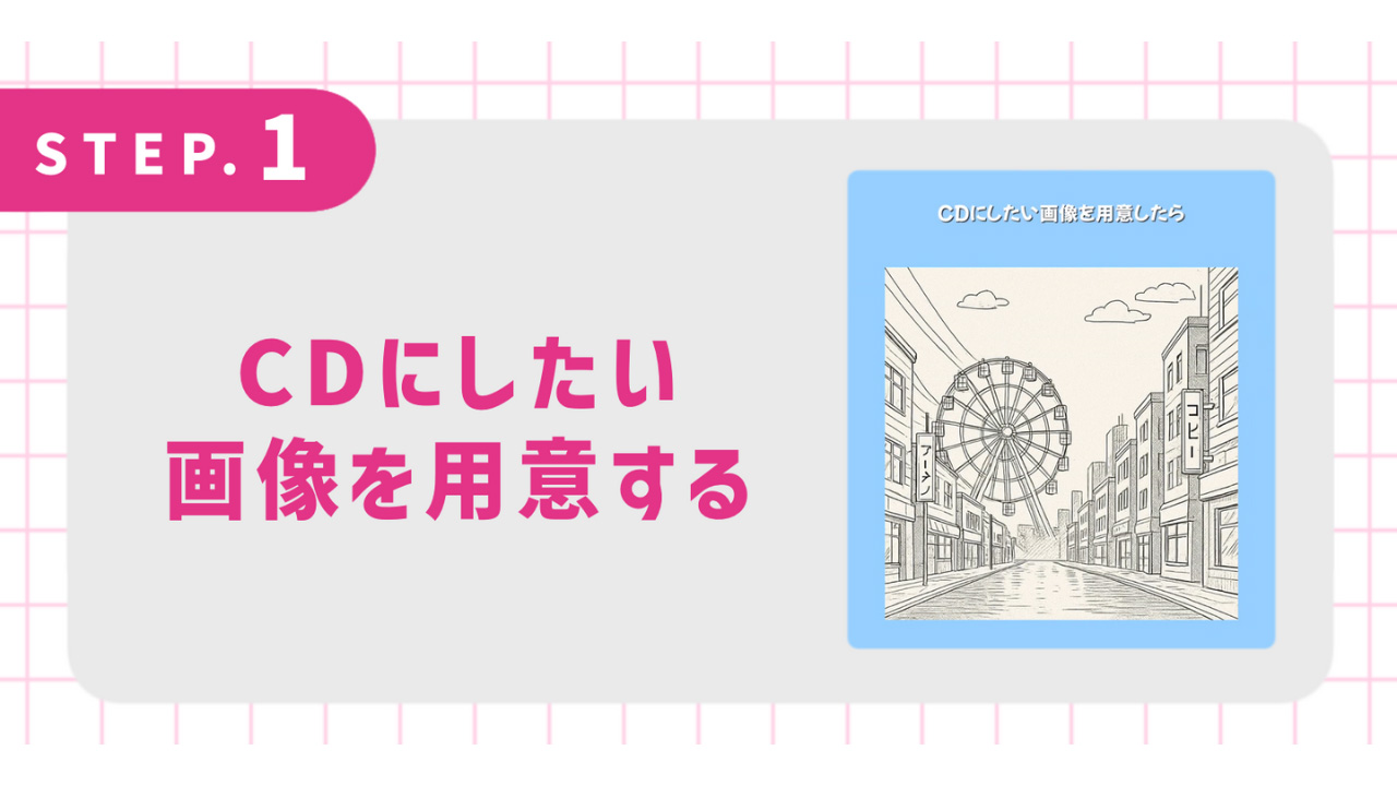 CDにしたい画像を用意する